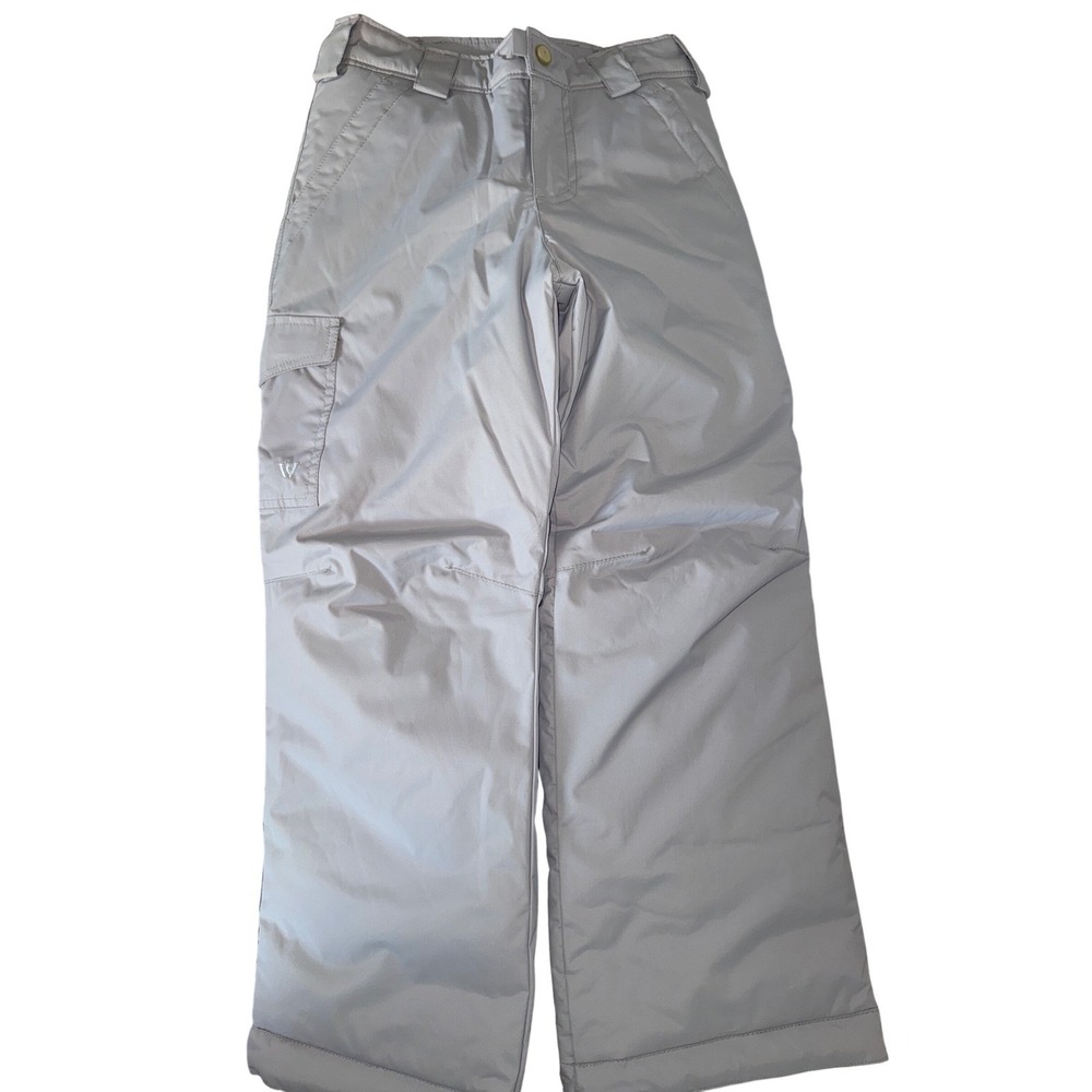 White Sierra Girl's Cruiser Insulated Snow Pant - Gray size Small (6)